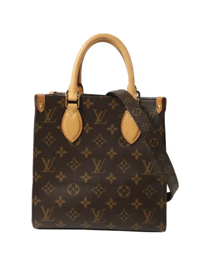Pre-owned Louis Vuitton Monogram Sac Plat Bb Tote Bag In Brown