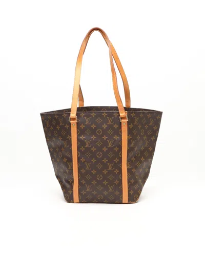 Pre-owned Louis Vuitton Monogram Sac Shopping Tote Bag In Brown