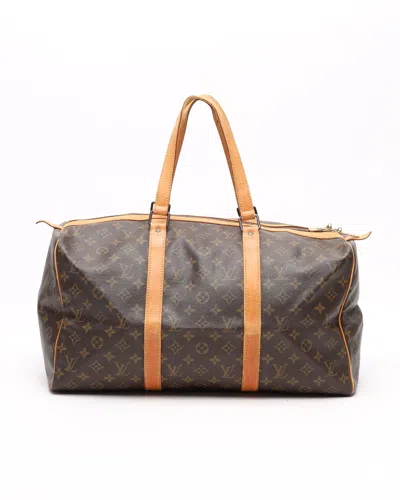 Pre-owned Louis Vuitton Monogram Sac Souple 45 Weekend Bag In Brown