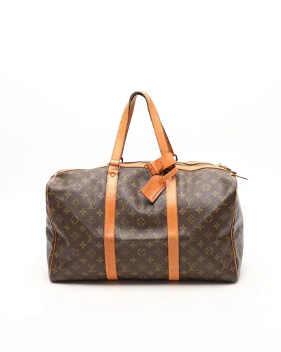 Pre-owned Louis Vuitton Monogram Sac Souple 45 Weekend Bag In Brown