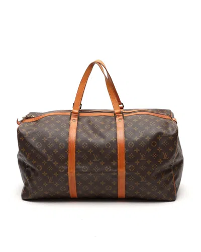 Pre-owned Louis Vuitton Monogram Sac Souple 55 Weekend Bag In Brown