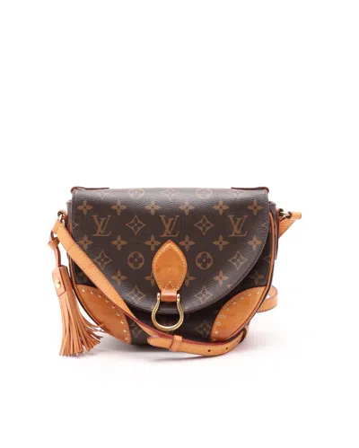 Pre-owned Louis Vuitton Monogram Saint Cloud Nm Crossbody Bag In Brown