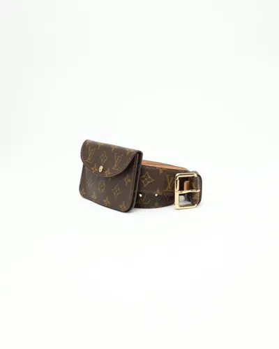 Pre-owned Louis Vuitton Monogram Santur Pochette Belt
