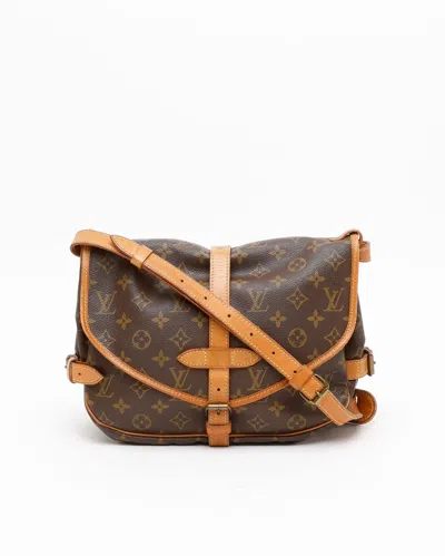 Pre-owned Louis Vuitton Monogram Saumur 30 Bag In Brown