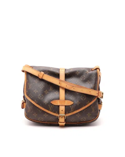 Pre-owned Louis Vuitton Monogram Saumur 30 Bag In Brown