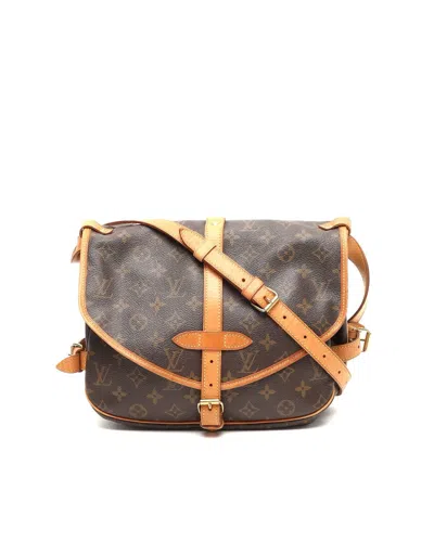 Pre-owned Louis Vuitton Monogram Saumur 30 Bag In Brown