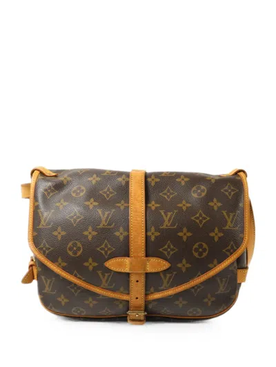 Pre-owned Louis Vuitton Monogram Saumur Shoulder Bag In Brown