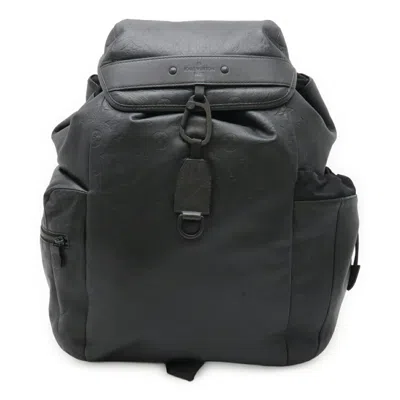 Pre-owned Louis Vuitton Monogram Shadow Black Noir Monogram Shadow Backpack () In Black, Noir