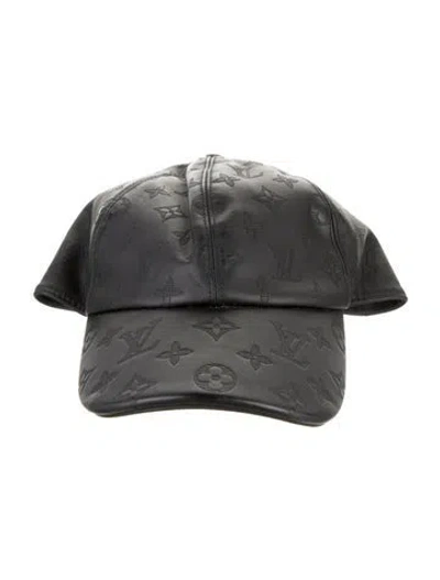Pre-owned Louis Vuitton Monogram Shadow Cap In Black