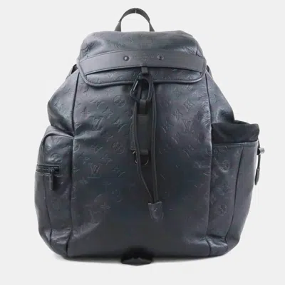 Pre-owned Louis Vuitton Monogram Shadow Discovery Black Backpack