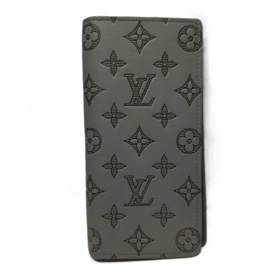 Pre-owned Louis Vuitton Monogram Shadow Gray Monogram Shadow Long Wallet (bi-fold) ()