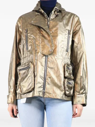 Pre-owned Louis Vuitton Monogram Shell Jacket In Gold