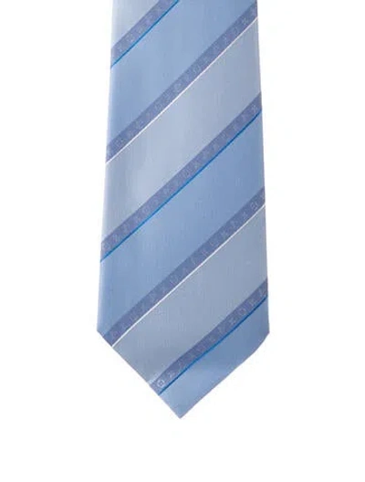 Pre-owned Louis Vuitton Monogram Silk Tie In Blue