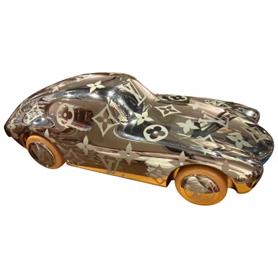 Pre-owned Louis Vuitton Monogram Silver-toned Car Paperweight In Brown