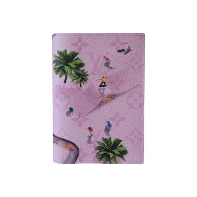 Pre-owned Louis Vuitton Monogram Skate Park Passport Cover Pink