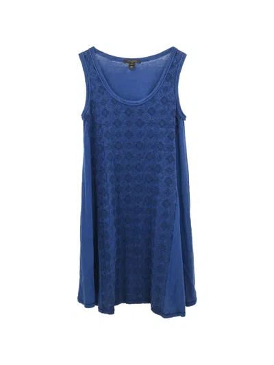 Pre-owned Louis Vuitton Monogram Sleeveless Dress In Blue