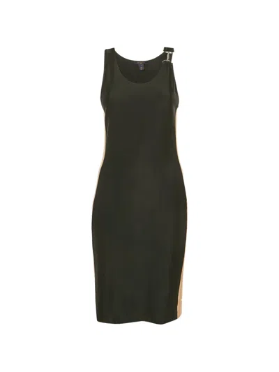 Pre-owned Louis Vuitton Monogram Sleeveless Midi Dress In Black