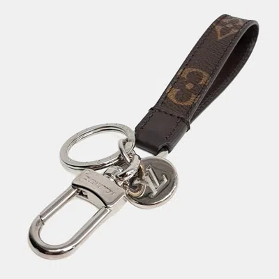 Pre-owned Louis Vuitton Monogram Slim Dragon Keyring In Brown