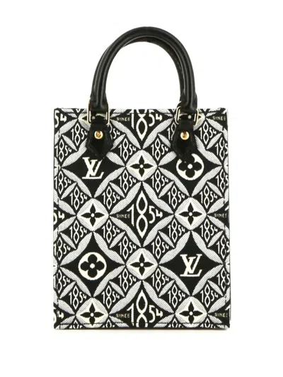 Pre-owned Louis Vuitton  Monogram Small Sac Plat Handbag In Black