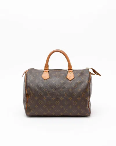 Pre-owned Louis Vuitton Monogram Speedy 30 Bag In Brown