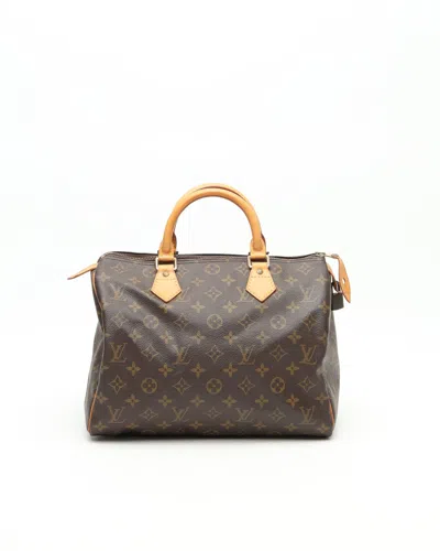 Pre-owned Louis Vuitton Monogram Speedy 30 Bag In Brown