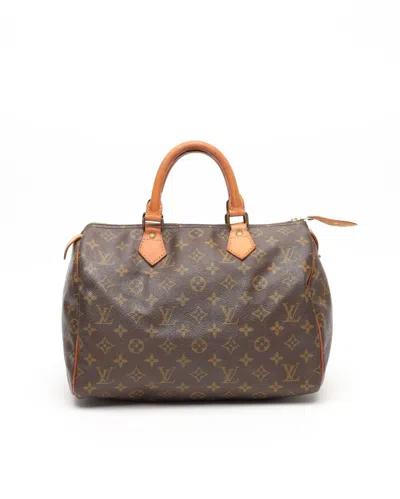 Pre-owned Louis Vuitton Monogram Speedy 30 Bag In Brown