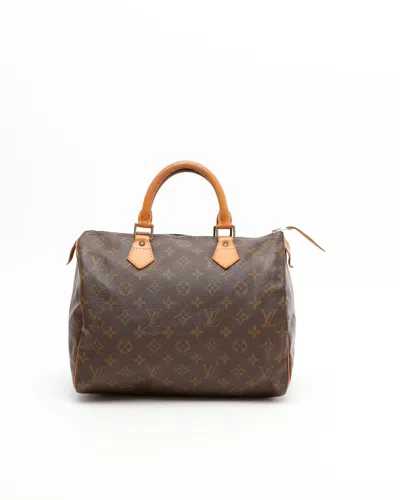 Pre-owned Louis Vuitton Monogram Speedy 30 Bag In Brown
