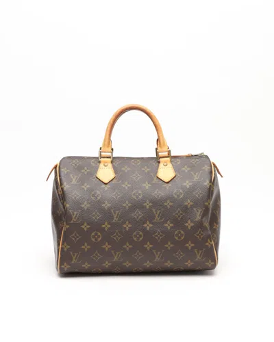 Pre-owned Louis Vuitton Monogram Speedy 30 Bag In Brown