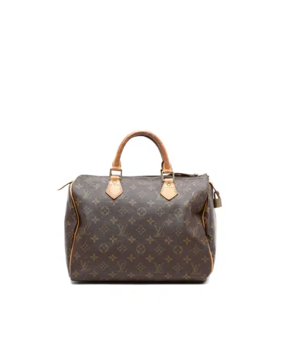 Pre-owned Louis Vuitton Monogram Speedy 30 Bag In Brown