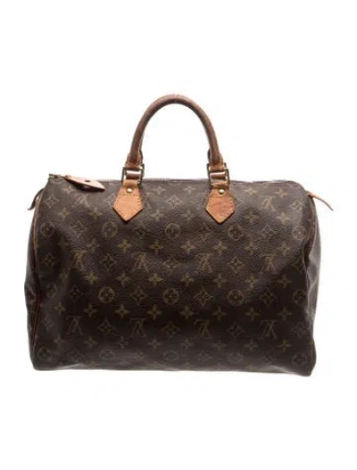 Pre-owned Louis Vuitton Monogram Speedy 30 In Brown