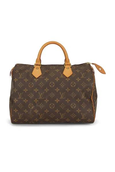 Pre-owned Louis Vuitton Monogram Speedy 30 Handbag In Brown