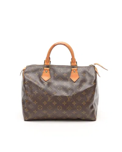 Pre-owned Louis Vuitton Monogram Speedy 35 Bag In Brown