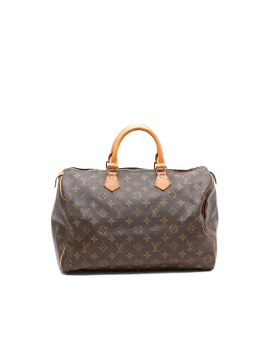Pre-owned Louis Vuitton Monogram Speedy 35 Bag In Brown