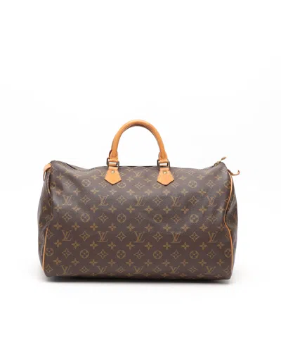 Pre-owned Louis Vuitton Monogram Speedy 40 Bag In Brown