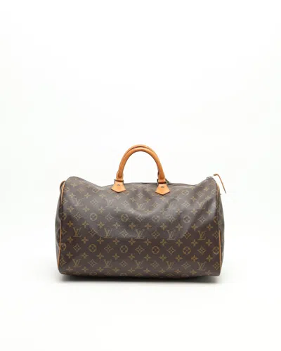 Pre-owned Louis Vuitton Monogram Speedy 40 Bag In Brown