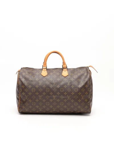 Pre-owned Louis Vuitton Monogram Speedy 40 Bag In Brown