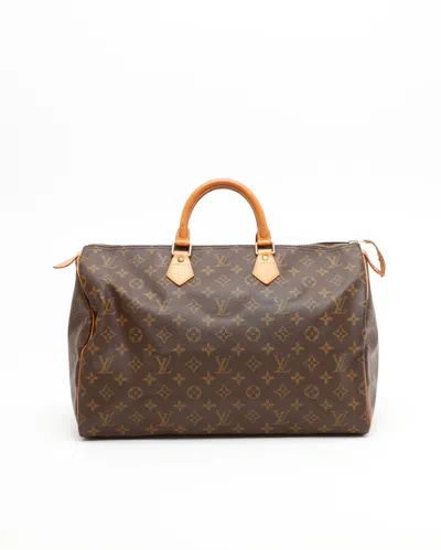 Pre-owned Louis Vuitton Monogram Speedy 40 Bag In Brown