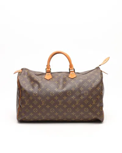 Pre-owned Louis Vuitton Monogram Speedy 40 Bag In Brown