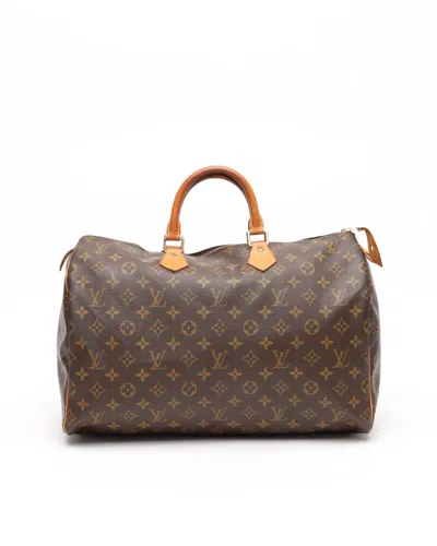 Pre-owned Louis Vuitton Monogram Speedy 40 Bag In Brown