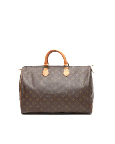 Pre-owned Louis Vuitton Monogram Speedy 40 Bag In Brown