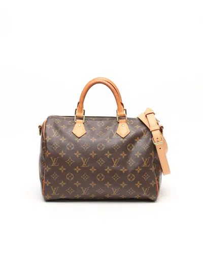 Pre-owned Louis Vuitton Monogram Speedy Bandoulière 30 Bag In Brown