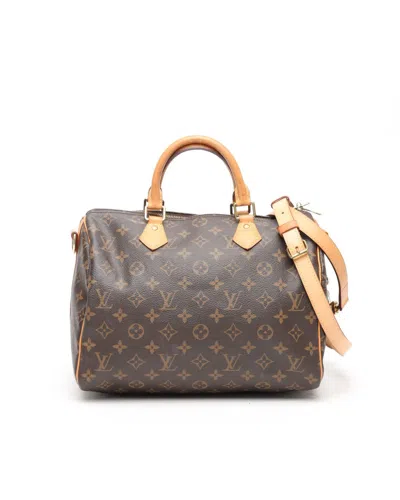 Pre-owned Louis Vuitton Monogram Speedy Bandoulière 30 Bag In Brown
