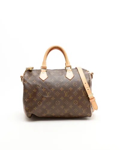 Pre-owned Louis Vuitton Monogram Speedy Bandoulière 30 Bag In Brown