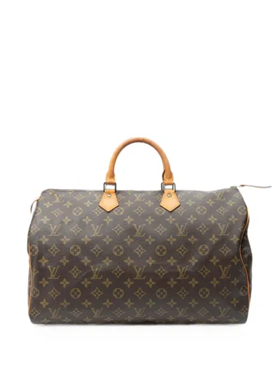 Louis Vuitton Monogram Speedy Luggagre In Brown