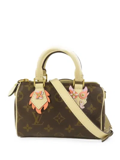 Pre-owned Louis Vuitton Monogram Speedy Nano Shoulder Bag In Brown