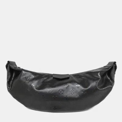 Pre-owned Louis Vuitton Monogram Storm Lv Ski Hammock Handbag In Black