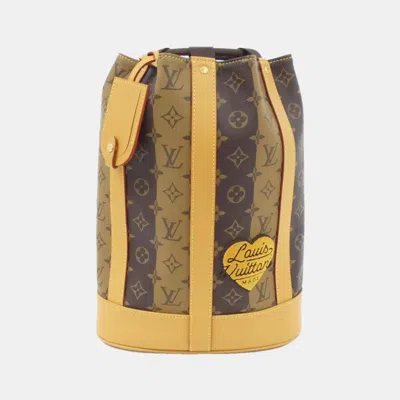Pre-owned Louis Vuitton Monogram Stripe (lv Squared) Randonne Messenger Shoulder Bag In Brown