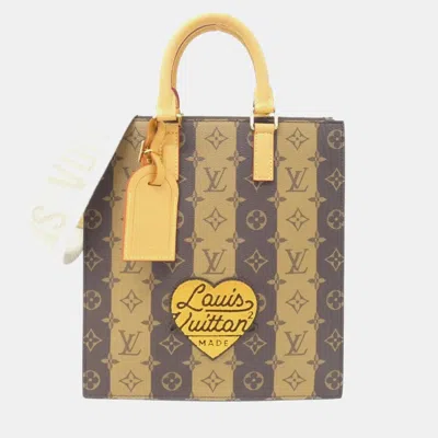 Pre-owned Louis Vuitton Monogram Stripe (lv Squared) Sac Plat Messenger Handbag In Brown