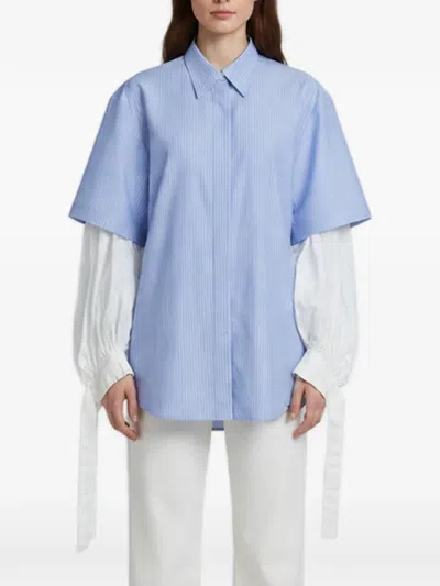 Pre-owned Louis Vuitton Monogram Striped Shirt In Blue