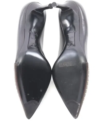 Pre-owned Louis Vuitton Monogram Studded Pumps In Brown